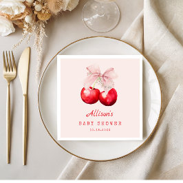 Servilleta De Papel Sweet Cherry, el mejor Chica de Baby Shower