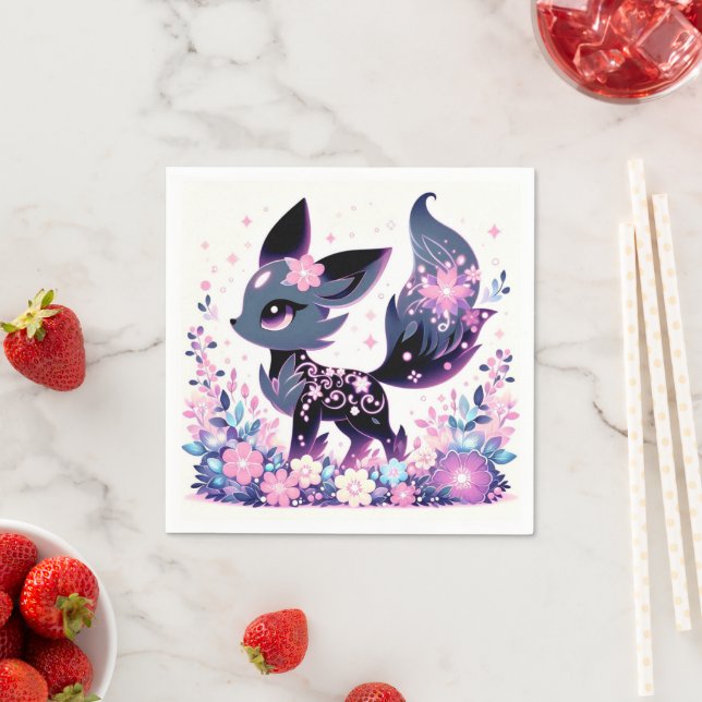 Servilleta De Papel Sweet Enchanted Fox Baby Shower (In situ)