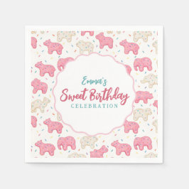 Servilleta De Papel Sweet Frosted Animal Cookies Birthday