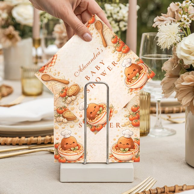 Servilleta De Papel Sweet Italian Meatball Baby Shower (Subido por el creador)