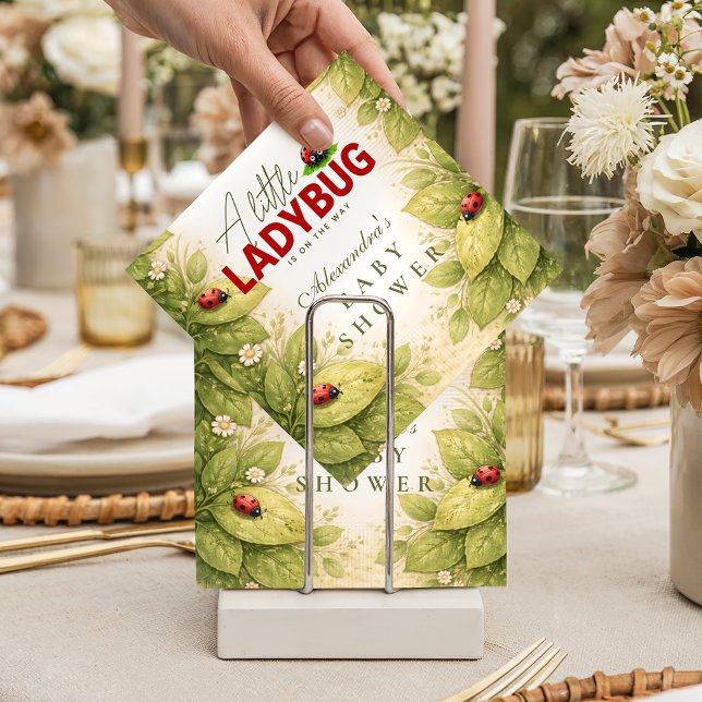 Servilleta De Papel Sweet Ladybug Spring Baby Shower (Subido por el creador)