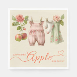 Servilleta De Papel Sweet Little Apple Baby Shower | Fall Rustic Baby