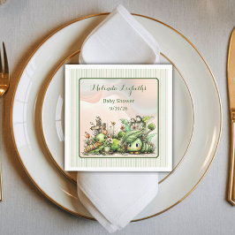 Servilleta De Papel Sweet Little Caterpillar Garden Baby Shower Party