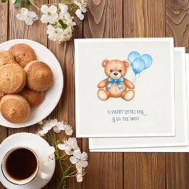 Servilleta De Papel Sweet Little Cub Teddy Bear Baby Shower