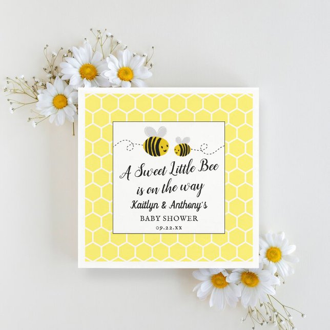 Servilleta De Papel Sweet Little Honey Bee Baby Shower (Subido por el creador)