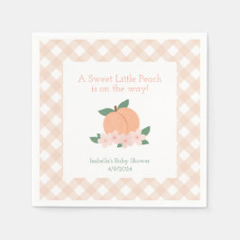 Servilleta De Papel Sweet Little Peach Baby Shower