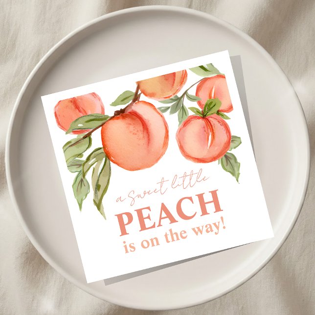 Servilleta De Papel Sweet Little Peach Baby Shower  (Subido por el creador)
