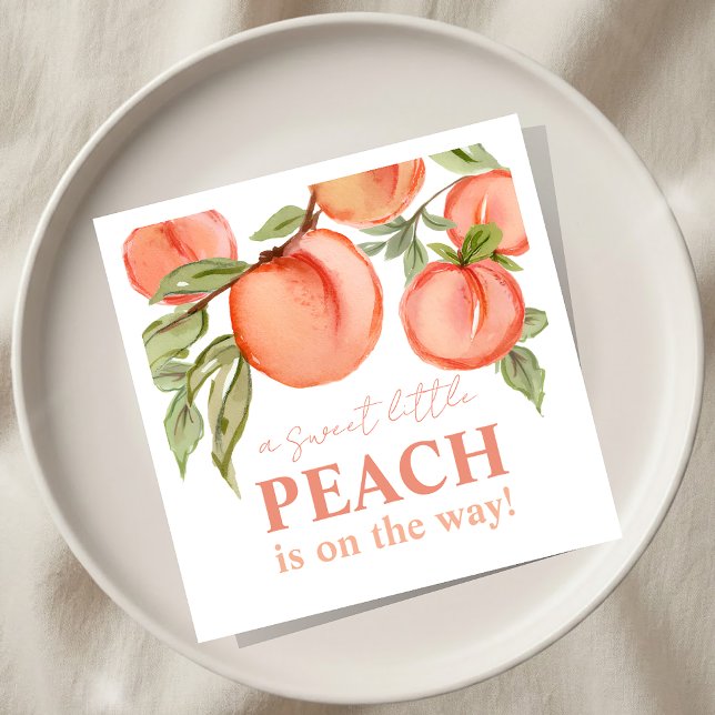 Servilleta De Papel Sweet Little Peach Baby Shower  (Subido por el creador)
