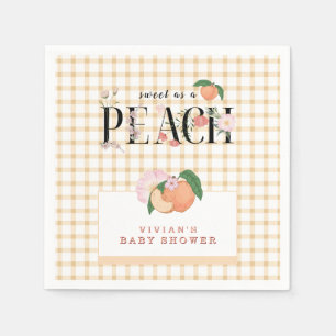 Servilleta De Papel Sweet Little Peach & Floral Baby Shower