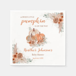 Servilleta De Papel Sweet Little Pumpkin Autumn Baby Shower