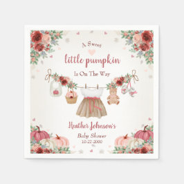 Servilleta De Papel Sweet Little Pumpkin Autumn Baby Shower