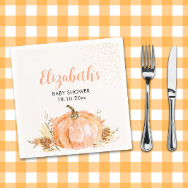 Servilleta De Papel Sweet Little Pumpkin is on her Way, Baby Shower