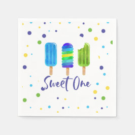 Servilleta De Papel Sweet One First Birthday blue green Pop