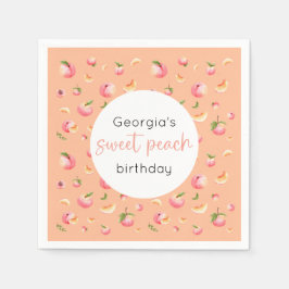 Servilleta De Papel Sweet Peach 1º cumpleaños