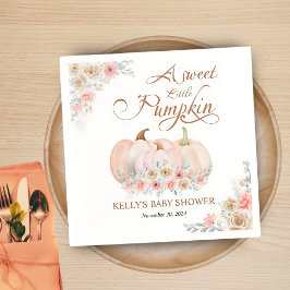 Servilleta De Papel Sweet Pumpkin Floral Baby Shower
