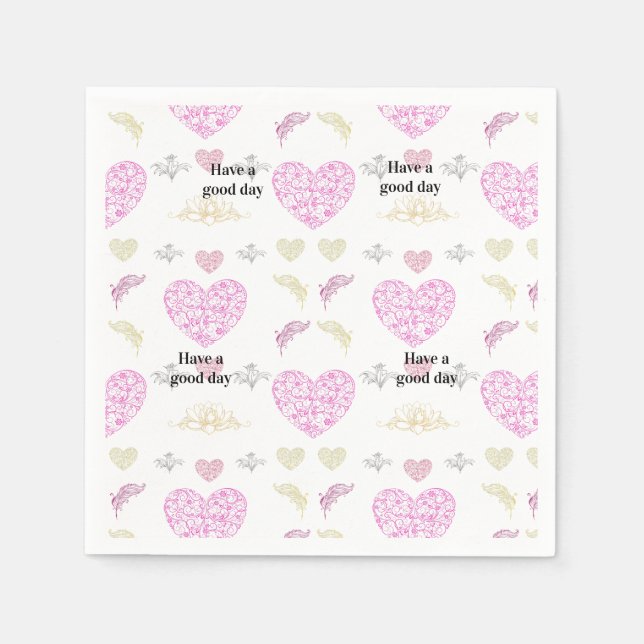 Servilleta De Papel Sweet romantic valentine heart (Anverso)