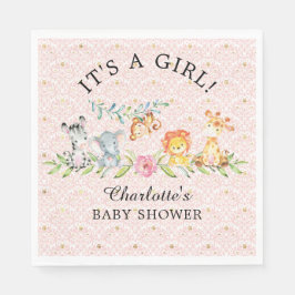 Servilleta De Papel Sweet Safari Animals Baby Shower Papeles servillet
