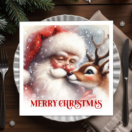 Servilleta De Papel Sweet Santa Rudolph Holiday Christmas Napkins Set