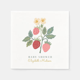 Servilleta De Papel Sweet Strawberry Flower Baby Shower