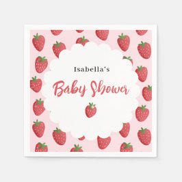 Servilleta De Papel Sweet Strawberry Personalized Baby Shower