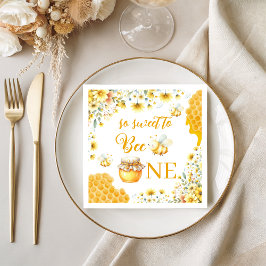 Servilleta De Papel Sweet to Bee One Yellow Floral Napkins