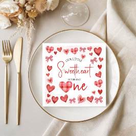 Servilleta De Papel Sweetheart First Birthday Party Napkin