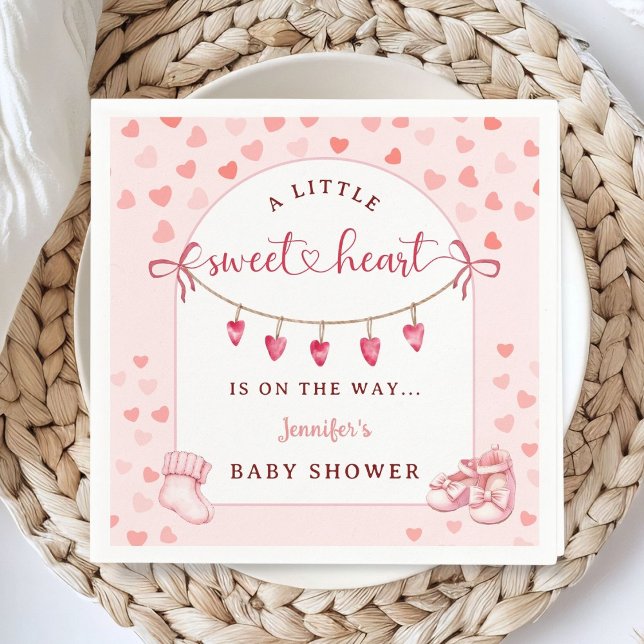 Servilleta De Papel Sweetheart Valentine's Day Girl Baby Shower Paper (Subido por el creador)