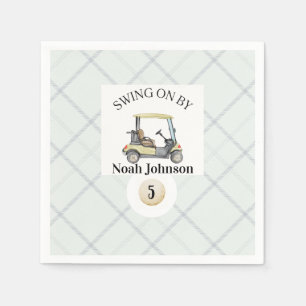 Servilleta De Papel Swing by Boy's 5th Birthday Par-tee Golf