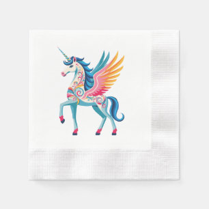 Servilleta De Papel Swirling Unicorn