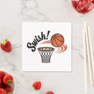 Servilleta De Papel Swish Slam Dunk: Vintage Basketball Style