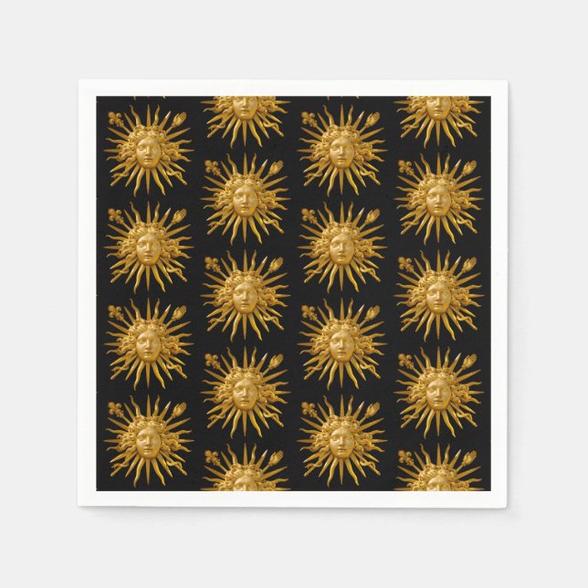 Servilleta De Papel Symbol of Louis XIV the Sun King (Anverso)