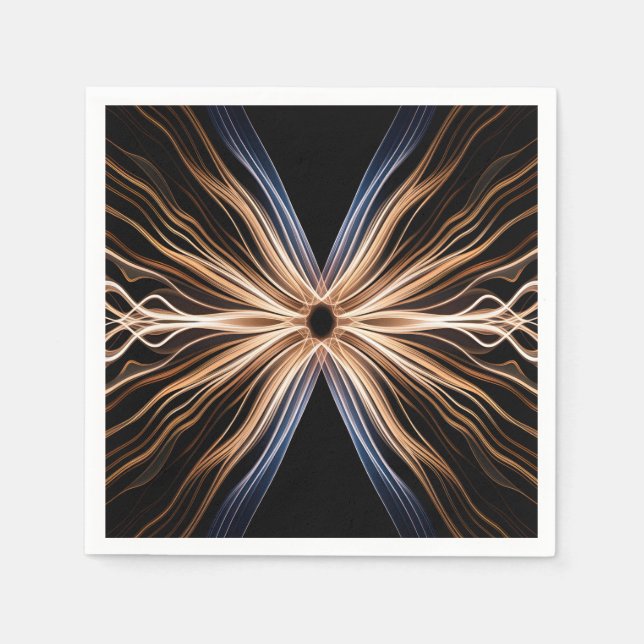 Servilleta De Papel Symmetrical Burst of Energy Light Design (Anverso)