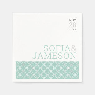 Servilleta De Papel TABLA boda simple tipo moderno menta gris pastel