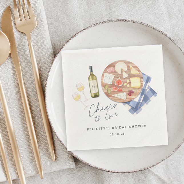 Servilleta De Papel Tabla de Charcutería Vino y Queso Brindis al Amor (Subido por el creador)