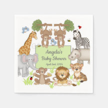Tabla de Fiestas de Baby Shower de animales de Saf