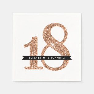 Servilleta De Papel TABLA fiesta EDAD GRAN purpurina de oro moderno de