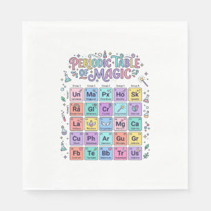 Servilleta De Papel Tabla periódica de magia de unicornio Regalo lindo