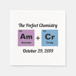 Servilleta De Papel Tabla periódica del Boda de elementos