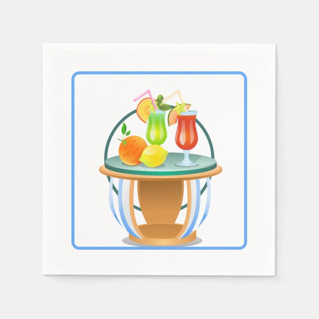 Servilleta De Papel Tabla tropical (Anverso)