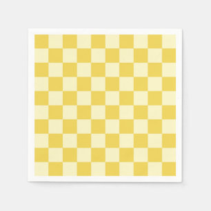 Servilleta De Papel Tablero de ajedrez amarillo mantequilla