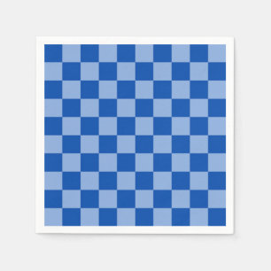 Servilleta De Papel Tablero de ajedrez azul cobalto