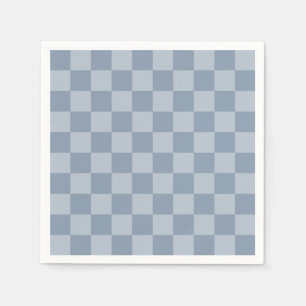 Servilleta De Papel Tablero de ajedrez azul polvoriento