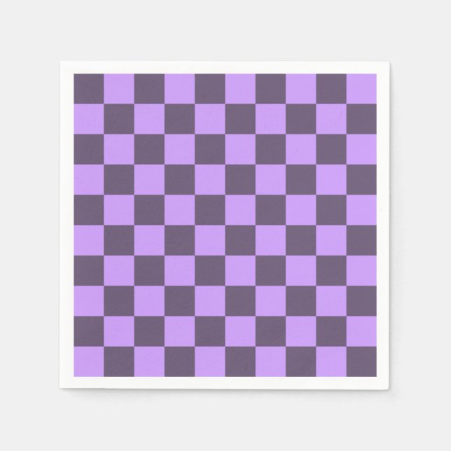 Servilleta De Papel Tablero negro índigo y violeta pálido (Anverso)