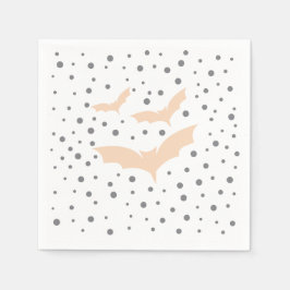 Servilleta De Papel Tableware de Halloween festivo - Bat negro y Naran