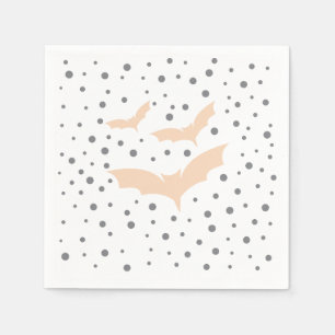 Servilleta De Papel Tableware de Halloween festivo - Bat negro y Naran