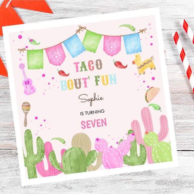 Servilleta De Papel Taco acerca de diversión fiesta de cumpleaños chic (Subido por el creador)