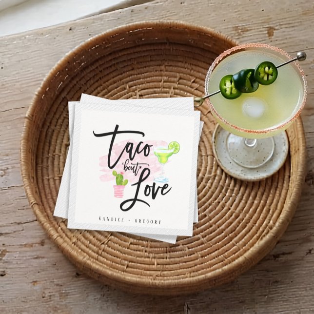 Servilleta De Papel Taco Bout Love Bridal Shower Fiesta (Subido por el creador)