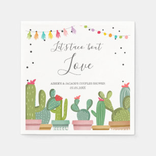 Servilleta De Papel Taco Bout Love Fiesta Parejas Ducha Napkins