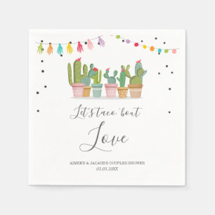 Servilleta De Papel Taco Bout Love Fiesta Parejas Ducha Napkins