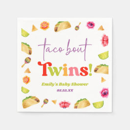 Servilleta De Papel ¡Taco Bout Twins! Fiesta Baby Shower